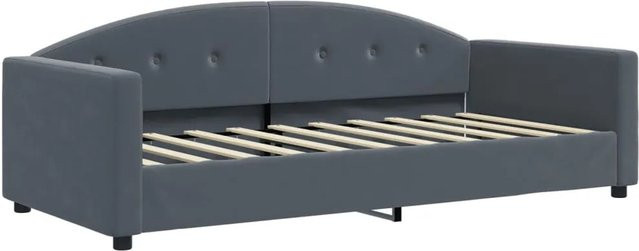 vidaXL Tagesbett aus Samt in Anthrazit Dunkelgrau B/T/H: 90 x 190 cm - Bild 1