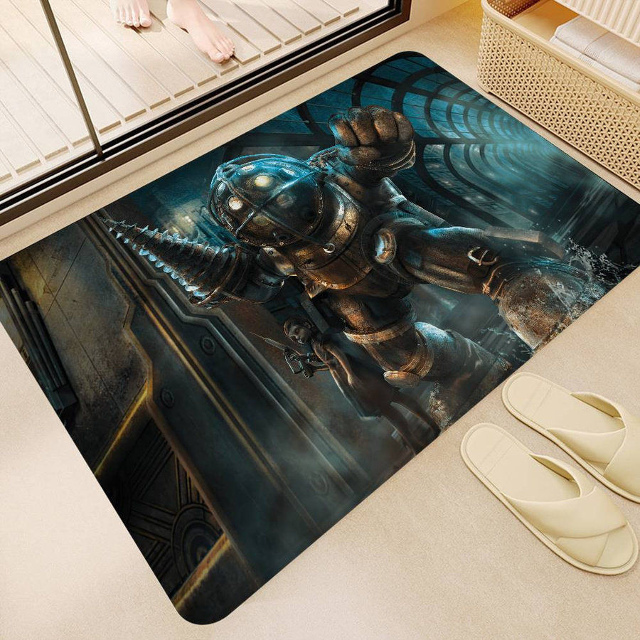 Miniso BioShock Videospiel Fußmatte im nordischen Stil für Badezimmer, Schlafzimmer oder Hotel, B/B: 40 x 60 cm - Bild 5
