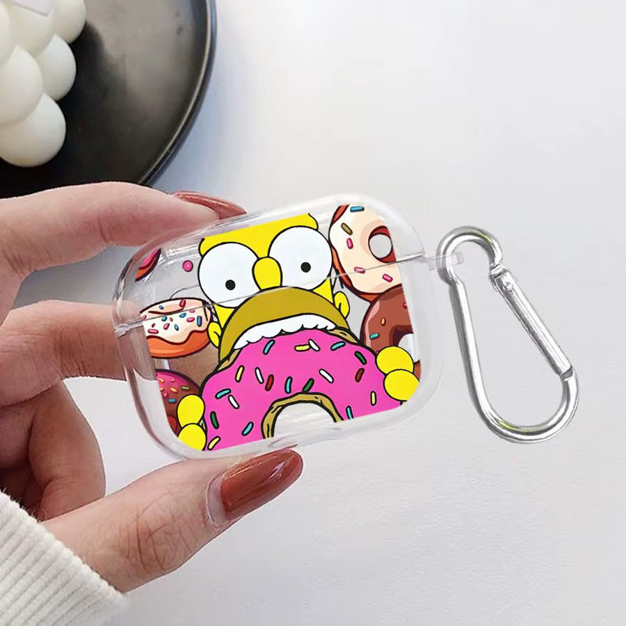 The Simpsons Cartoon Transparente Kopfhörerhülle für AirPods Pro, AirPods 3, AirPods 4 und AirPods 1/2 - Bild 2