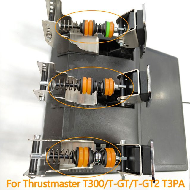 Thrustmaster Modifikations-Kit für T300, T-GT und T-GT2: Einstellbares Dämpfungs-Mod für Brems- und Gaspedal in Silber - Bild 1