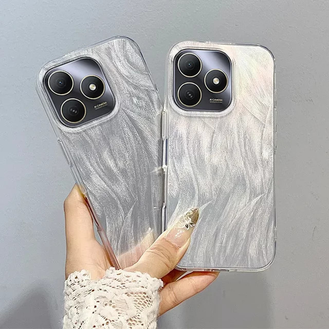 Luxus Laser Silber Gradienten Schutzhülle für Realme C63 C65S C61 C53 C51 C51S Narzo N63 N61 N53 Note 50 Note 60 60X - Bild 1