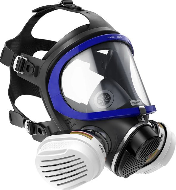 Dräger Atemschutzmaske Vollmaske X-plore 5500 mit P3 Filter in Schwarz-Blau - Bild 1