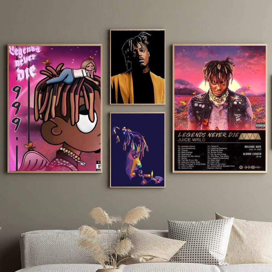 Juice WRLD Retro Album Poster Wandkunst in Multicolor für deine Wanddekoration - Bild 5