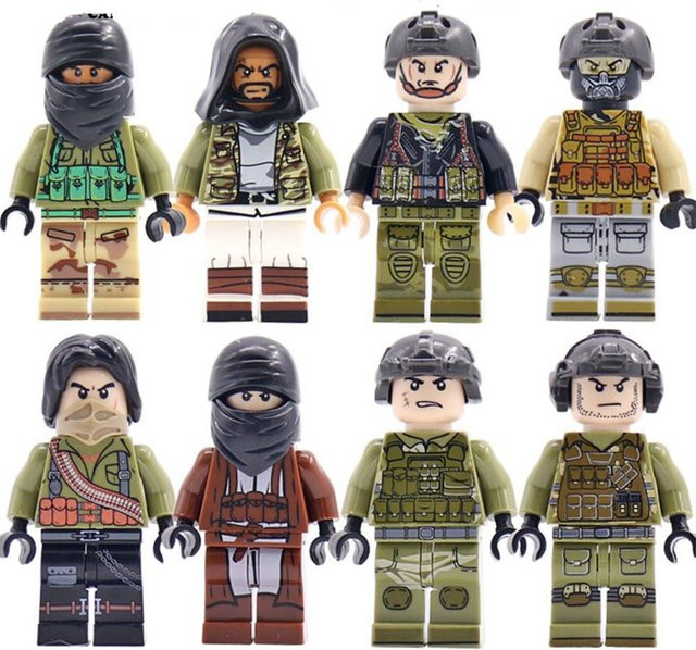 MagicMonkey City Polizei Spezialeinheiten Minifigur, 8-teiliges Set, ab 6 Jahren - Bild 1