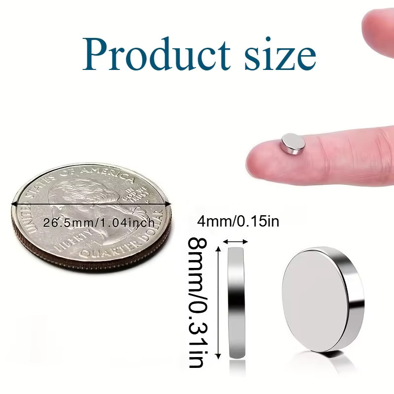 U-POLEMAG Kreismagnet 3x3/8x4mm für Zuhause, Büro und Badezimmer-Accessoires - Bild 2