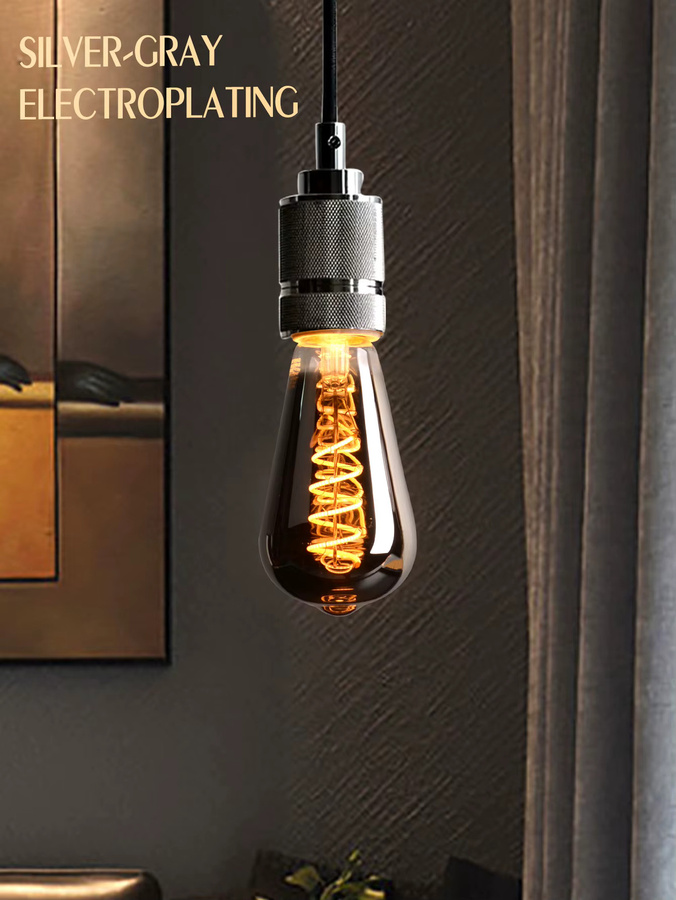 LIGHT HOUSE Edison Retro LED-Glühlampe mit E27-Schraubfassung, silbergraues Glas, 5 W, warmweiß - Bild 3