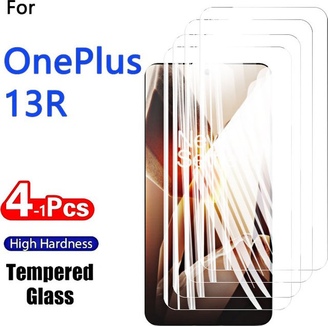 4er-Pack Displayschutzfolien aus gehärtetem Glas für OnePlus 13R, 6,78 Zoll, Transparent - Bild 1