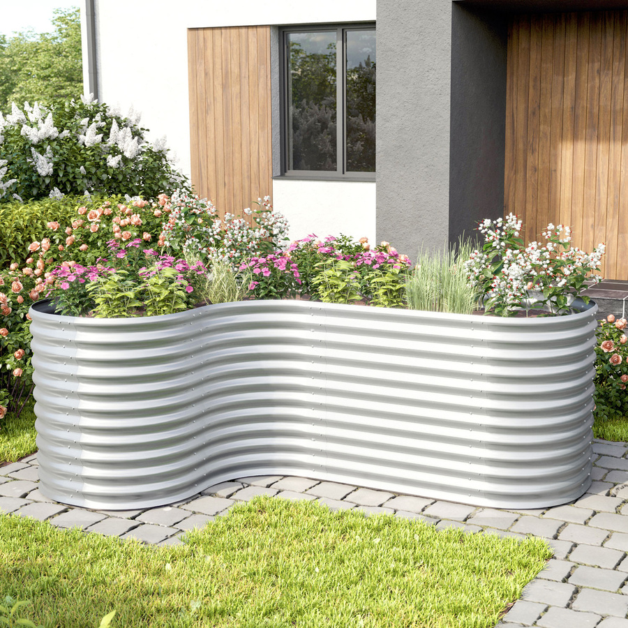 Vitavia Hochbeeterweiterung Curve für Hochbeet Vita 858, Aluminium Blank, B/H/T: 80 x 86 x 80 cm - Bild 2