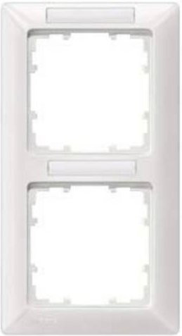 Siemens DELTA line 2-fach Kombination in Titanweiß mit Beschriftungsfeld, B: 151 mm, H: 80 mm - Bild 1