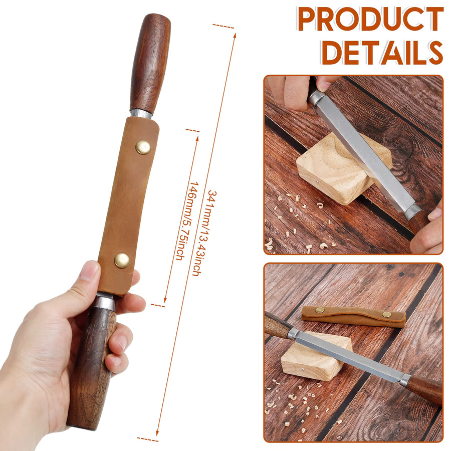 Sk5 Ziehmesser für die Holzbearbeitung mit Lederscheide als Holzschnitzmesser und Whittling-Werkzeug - Bild 2