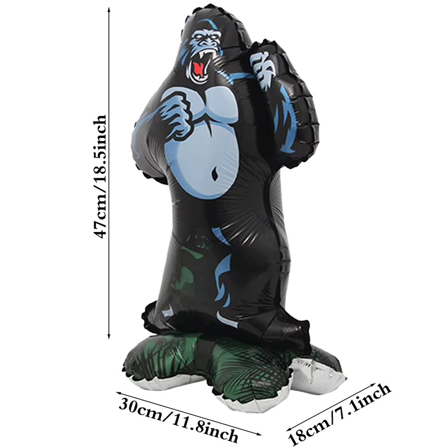 EsenTroye Gorilla-Folienballons, 4/10 Stück, Dschungel-Safari Tierthemen-Partydekoration - Bild 2