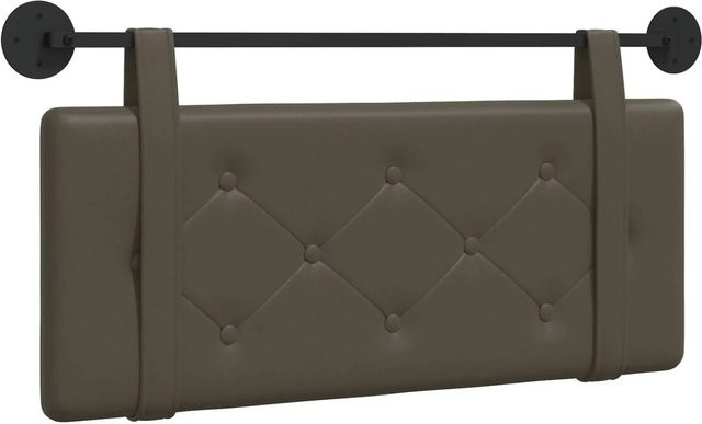 vidaXL Polsterpaneel Wandmontiert Grau Kunstleder B/H: 110 x 55 cm - Bild 1