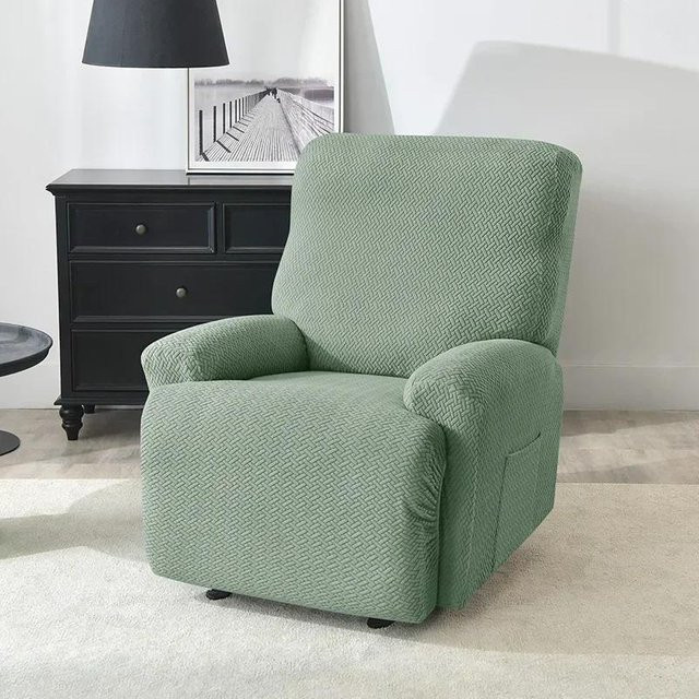 Bestbags Relaxsofa Überzug aus Jacquard-Stretch-Material in Grün für 1-3 Sitzer - Bild 1