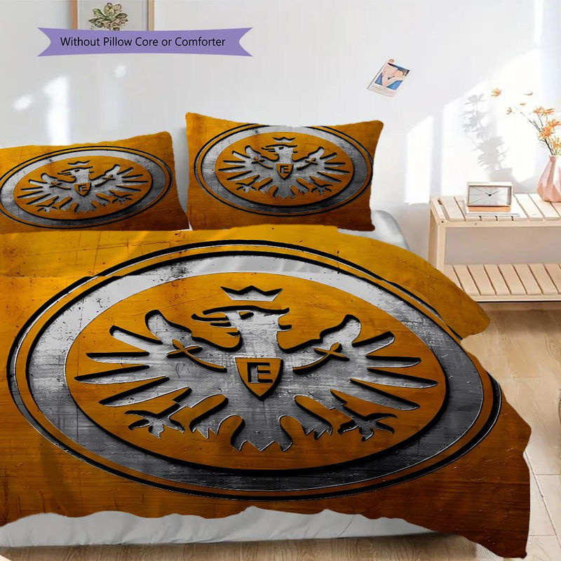 Manus Home Eintracht Frankfurt Bettwäsche Set Weiß, 1 Bettbezug und 2 Kissenbezüge, Breite: 135 cm, Länge: 200 cm - Bild 3