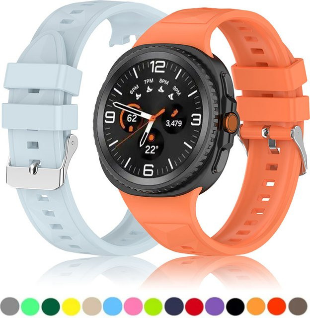 OAKCHARM Uhrenarmband Silikon, Schwarz, Unisex, Samsung Galaxy Watch 8 - Bild 1