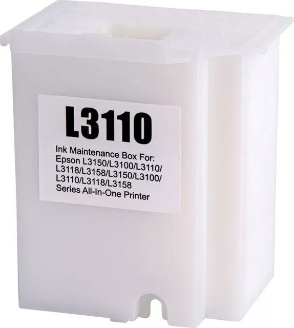 5er Set Epson Wartungsbox Abfalltinten-Sammelbehälter in Weiß für Inkjet-Drucker L3100 L3101 L3110 L3115 L3116 L3150 L3151 L3156 L3158 L3160 L3165 - Bild 1