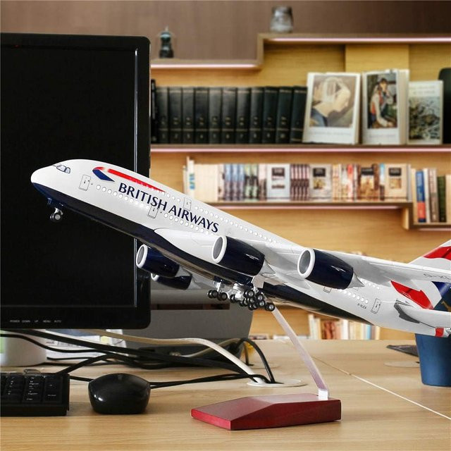 ZOCO British Airways Airlines A380 Modellflugzeug, 1:160, mit LED-Licht - Bild 1
