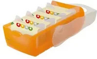 HAN Karteikasten CROCO DIN A8 quer aus Kunststoff in Orange und Transparent - Bild 1