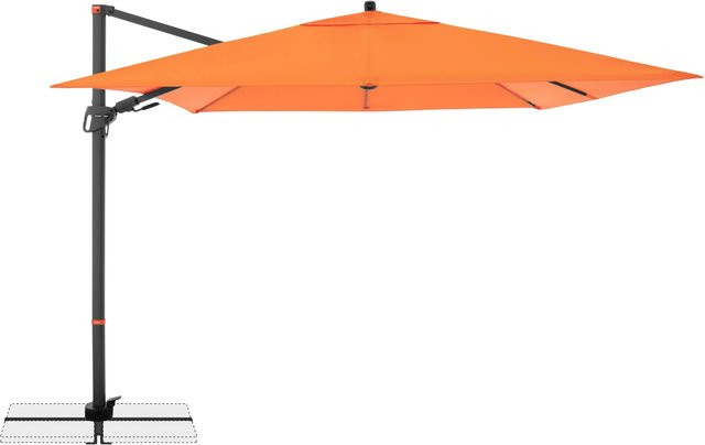 Doppler Ampelschirm MyZone Orange mit Aluminiumgestell und UV 60 Schutz, B/T: 280 x 280 cm - Bild 1