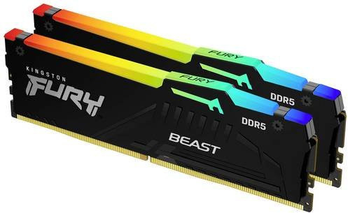 Kingston FURY Beast RGB DDR5 RAM Kit 16GB (2 x 8GB) 6000MHz Black - Bild 1