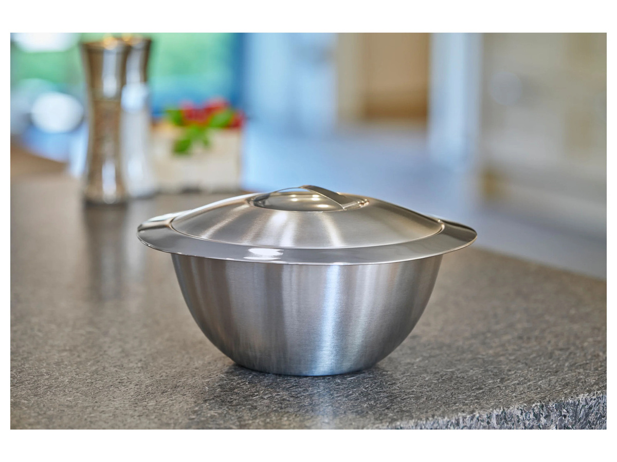 GSW Thermo-Servierschüssel mit Deckel aus Edelstahl in Silber, Durchmesser: 26 cm - Bild 2