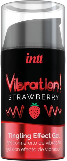 intt Stimulationsgel Vibration! Strawberry, Unisex - Bild 1