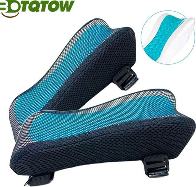 BOTQTOW Ergonomische Memory-Foam-Armlehnenauflage für Bürostühle und Gaming-Stühle in Schwarz - Bild 1