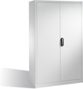 C+P Werkzeugschrank mit Drehtüren und 4 Regalböden in Lichtgrau, H: 195 cm, B: 120 cm, T: 40 cm - Bild 1