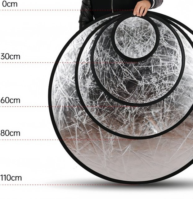 Abelarde 2-in-1 Runder Fotografie-Reflektor und Lichtdiffusor mit Tragetasche - Bild 1