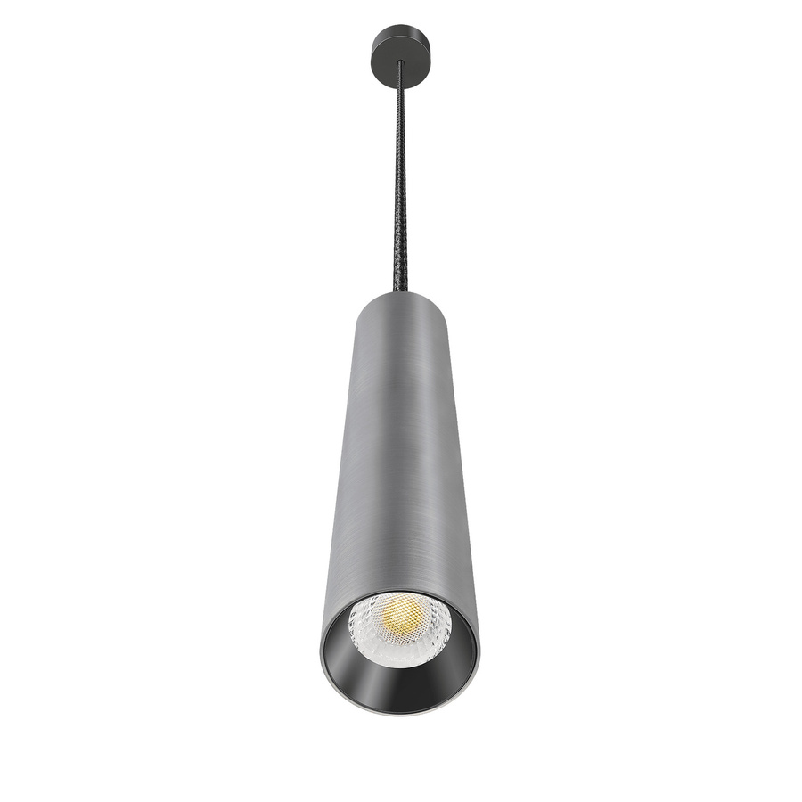 Luxvenum Pendelleuchte SIGNATURE 1-flammig in Titan gebürstet, dimmbar, LED, Aluminium, Höhe: 35 cm - Bild 1