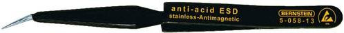 Bernstein Tools SMD-Pinzette 31b SA Spitz gebogen aus Edelstahl in Schwarz 120mm - Bild 1
