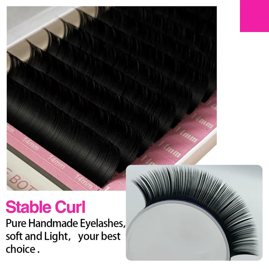 Qeelasee Wimpernverlängerung, Matte Flat Wimpern, Unisex - Bild 4
