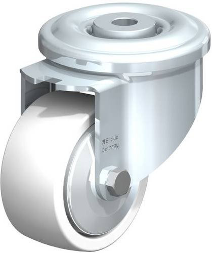 Blickle LKR-SPO 80G-FA Lenkrolle in Weiß mit Stahlgehäuse, Rad-Durchmesser: 80 mm, Tragfähigkeit: 350 kg - Bild 1