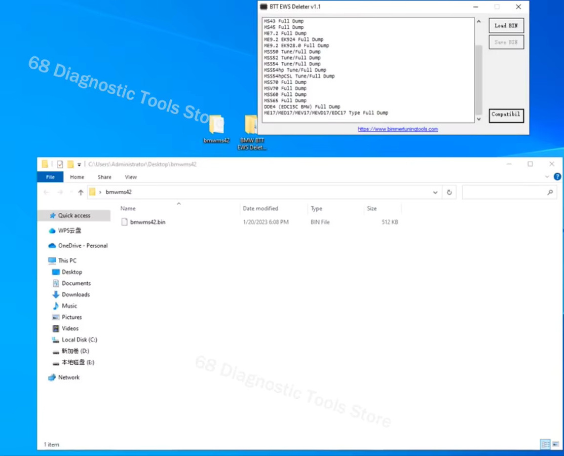 BMW Immo Off BTT EWS Deleter V5.0 mit Enigma Patcher V5.0 Unbegrenzte Lizenz für BMW Diagnosewerkzeug - Bild 2