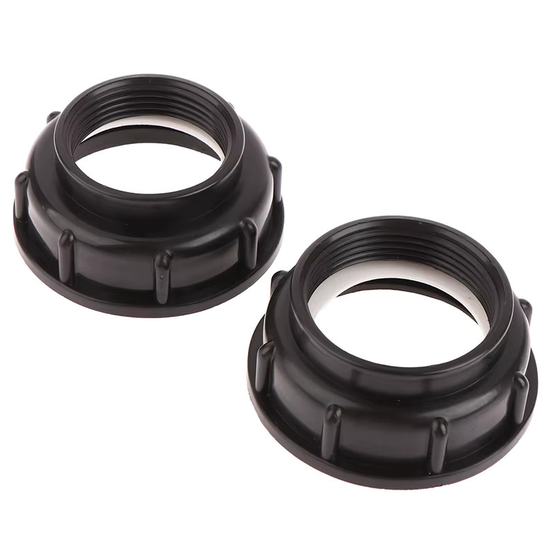 JETTING IBC Tank Anschluss Adapter mit S60X6 Gewinde für Gartenschlauch in Blau und Schwarz - Bild 1