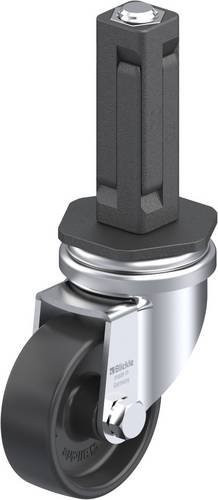 Blickle LRA-POA 50G-EV02 Lenkrolle in Schwarz und Grau mit 50 mm Rad-Durchmesser und 75 kg Tragfähigkeit - Bild 1