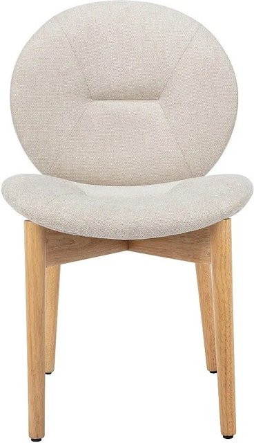 Vente-unique Isadio Stuhl aus Stoff und Kautschukholz in Beige mit einer Breite von 50,5 cm - Bild 1