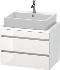 Duravit Waschtischunterschrank Com DuraStyle in Weiß Hochglanz mit 2 Schubladen, B/H/T: 70 x 51,2 x 47,8 cm - Bild 1
