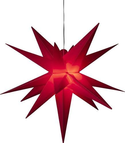 Konstsmide Weihnachtsstern LED Rot Warmweiß mit geometrischem Design - Bild 1