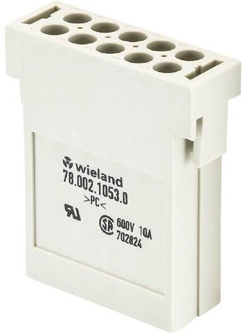 Wieland Electric Moduleinsatz 78.002.1053.0 mit 10 Polen in Weiß, 10 Stück - Bild 1
