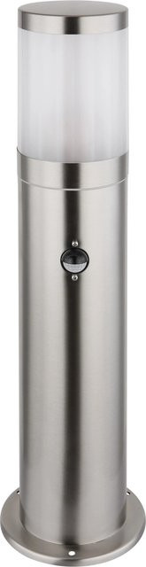 Globo Außenleuchte Silber Glänzend aus Aluminium und Glas für Garten und Terrasse, Durchmesser: 14 cm, Höhe: 50 cm - Bild 1