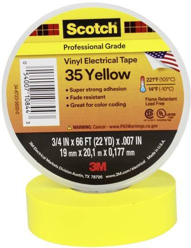 Scotch 35 Isolierband Gelb 19 mm x 20 m - Bild 1