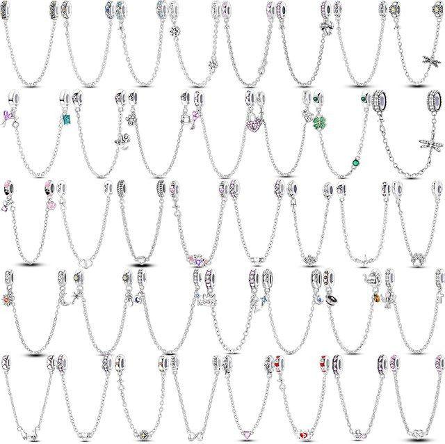 Sicherheitsketten-Anhänger 925 Silber, Perle, Damen - Bild 1