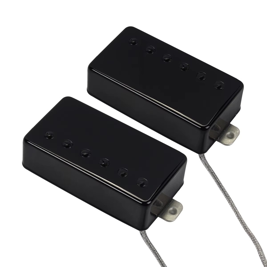 FLEOR Alnico 5 Humbucker LP Gitarren-Pickup-Set für Hals und Brücke in Schwarz - Bild 2