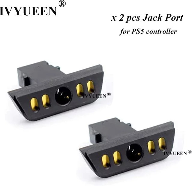 IVYUEEN Ersatz-Klinkenanschluss für DualSense PS5 Controller, 3,5 mm Jack Buchse für Headset, Schwarz, 2 bis 10 Stück - Bild 1