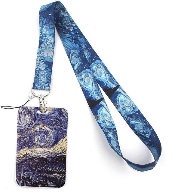 Schlüsselanhänger Van Gogh, Lanyard, Ausweishalter, Unisex - Bild 1