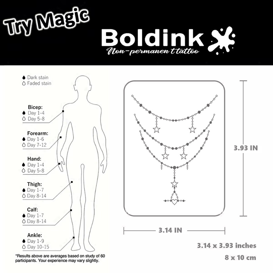 BOLDINK Fresh Star Tattoo-Aufkleber, Damen - Bild 3