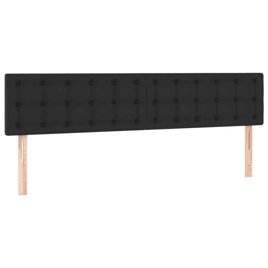 Set aus 2 gepolsterten Kopfteilen von vidaXL in Schwarz aus Kunstleder, B/H: 90 x 78/88 cm - Bild 2