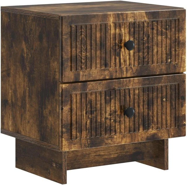 vidaXL Nachttisch in Geräucherte Eiche, Modernes Design, B/T/H: 43 x 34,5 x 47,5 cm - Bild 1