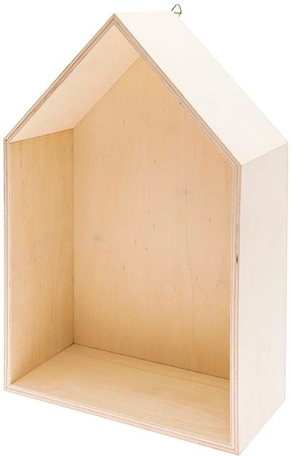 Rico Design Holzbox Haus aus Pappelsperrholz, B/T/H: 32,5 x 10,0 x 21,5 cm - Bild 1